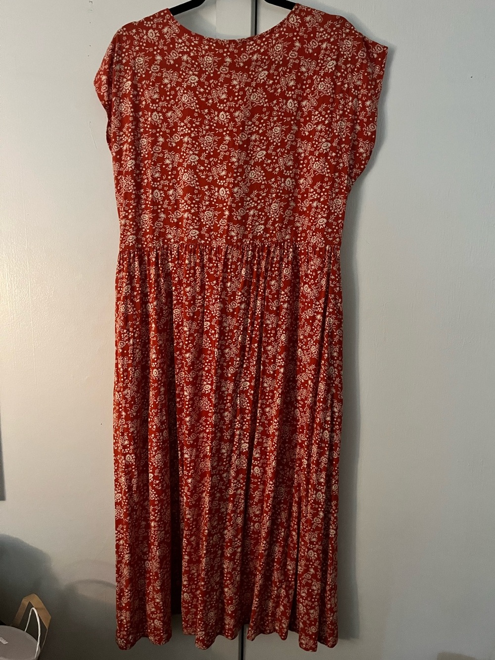 Madewell // Button-Front Piazza Floral Midi Dress in Fresh Chili - Picture 8 of 12